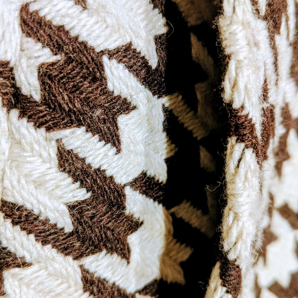 Anne Klein Houndstooth Brown and Cream Jacket Sz M - Picture 5 of 8